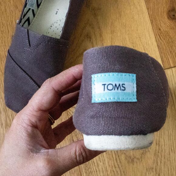 Brown/Gray Canvas Toms - Picture 3 of 4